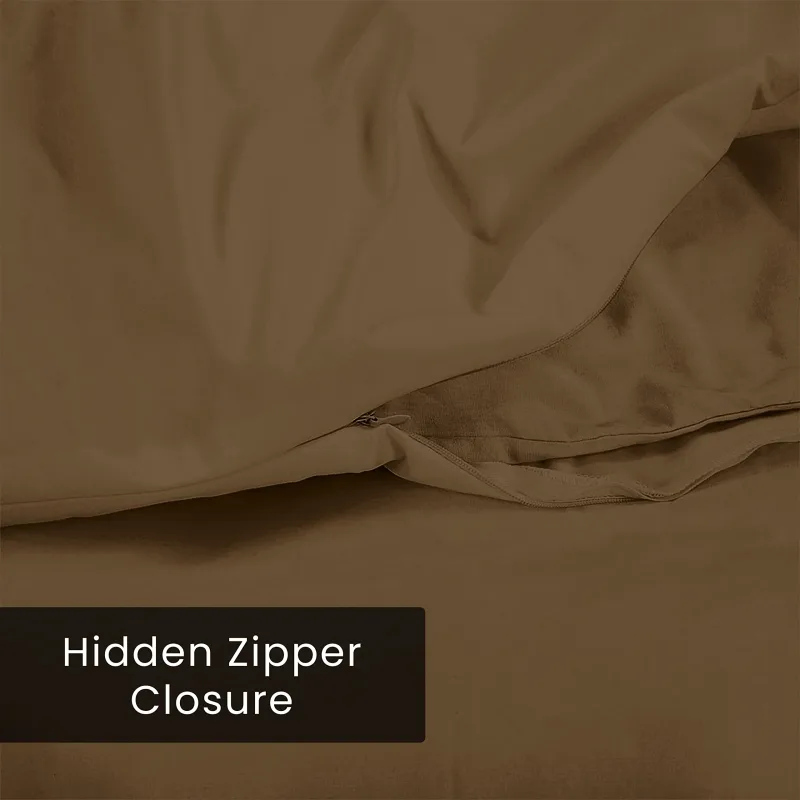 ROYALE LINENS White Duvet Cover - Duvet Cover Set - 3 Piece Double Brushed Duvet Covers with Zipper Closure, 1 Duvet Cover and 2 Pillow Shams