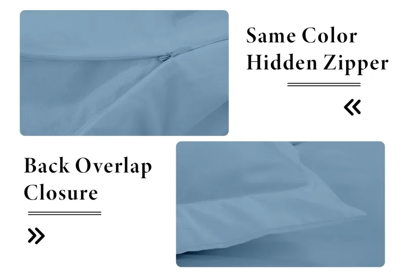 ROYALE LINENS White Duvet Cover - Duvet Cover Set - 3 Piece Double Brushed Duvet Covers with Zipper Closure, 1 Duvet Cover and 2 Pillow Shams
