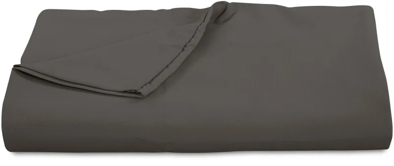 ROYALE LINENS 300 Thread Count 100% Long Staple Combed Cotton Flat Sheet - Super Soft - Top Sheet - Flat Sheet Sold Separately - Breathable, Cool & Crisp Percale Flat Sheet Only (Grey)