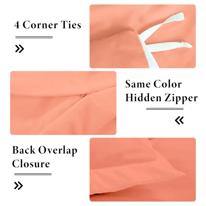 ROYALE LINENS White Duvet Cover - Duvet Cover Set - 3 Piece Double Brushed Duvet Covers with Zipper Closure, 1 Duvet Cover and 2 Pillow Shams