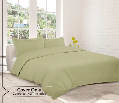 ROYALE LINENS White Duvet Cover - Duvet Cover Set - 3 Piece Double Brushed Duvet Covers with Zipper Closure, 1 Duvet Cover and 2 Pillow Shams