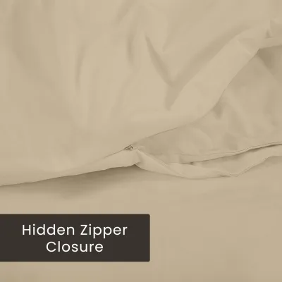 ROYALE LINENS White Duvet Cover - Duvet Cover Set - 3 Piece Double Brushed Duvet Covers with Zipper Closure, 1 Duvet Cover and 2 Pillow Shams