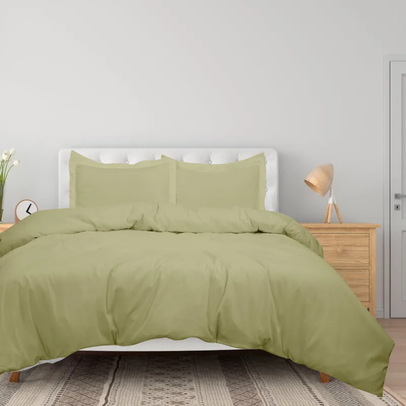 ROYALE LINENS White Duvet Cover - Duvet Cover Set - 3 Piece Double Brushed Duvet Covers with Zipper Closure, 1 Duvet Cover and 2 Pillow Shams