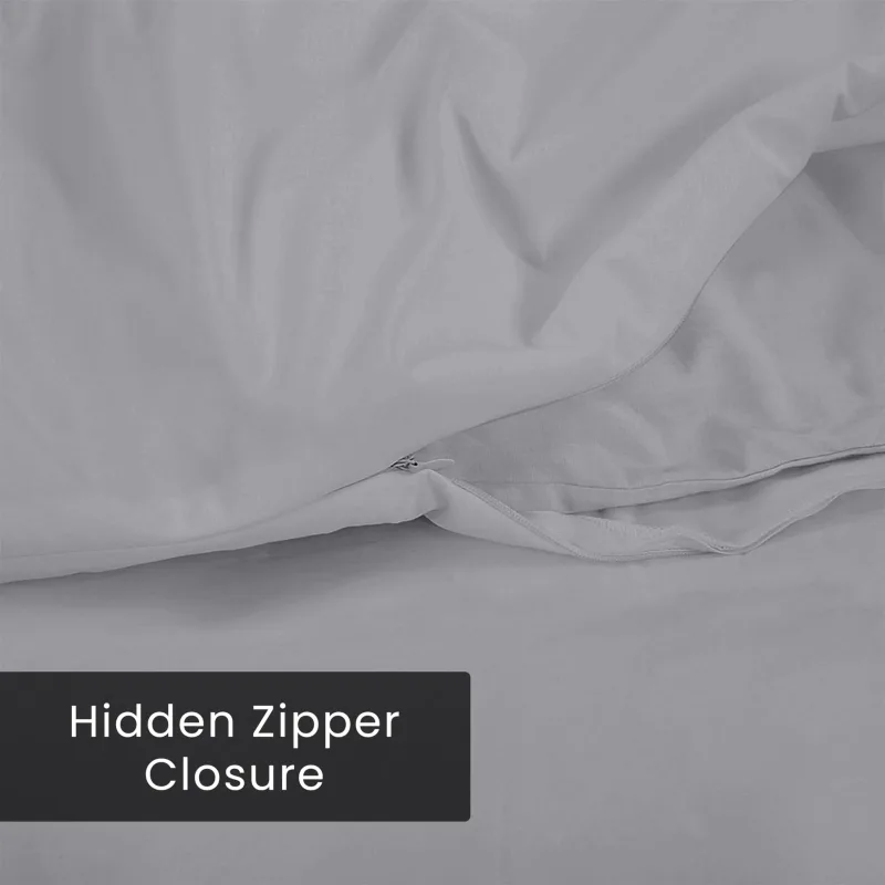 ROYALE LINENS White Duvet Cover - Duvet Cover Set - 3 Piece Double Brushed Duvet Covers with Zipper Closure, 1 Duvet Cover and 2 Pillow Shams