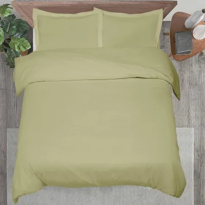 ROYALE LINENS White Duvet Cover - Duvet Cover Set - 3 Piece Double Brushed Duvet Covers with Zipper Closure, 1 Duvet Cover and 2 Pillow Shams
