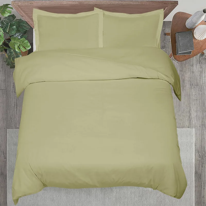 ROYALE LINENS White Duvet Cover - Duvet Cover Set - 3 Piece Double Brushed Duvet Covers with Zipper Closure, 1 Duvet Cover and 2 Pillow Shams