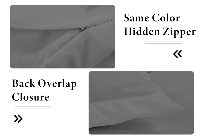 ROYALE LINENS White Duvet Cover - Duvet Cover Set - 3 Piece Double Brushed Duvet Covers with Zipper Closure, 1 Duvet Cover and 2 Pillow Shams
