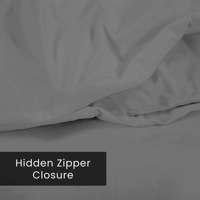 ROYALE LINENS White Duvet Cover - Duvet Cover Set - 3 Piece Double Brushed Duvet Covers with Zipper Closure, 1 Duvet Cover and 2 Pillow Shams