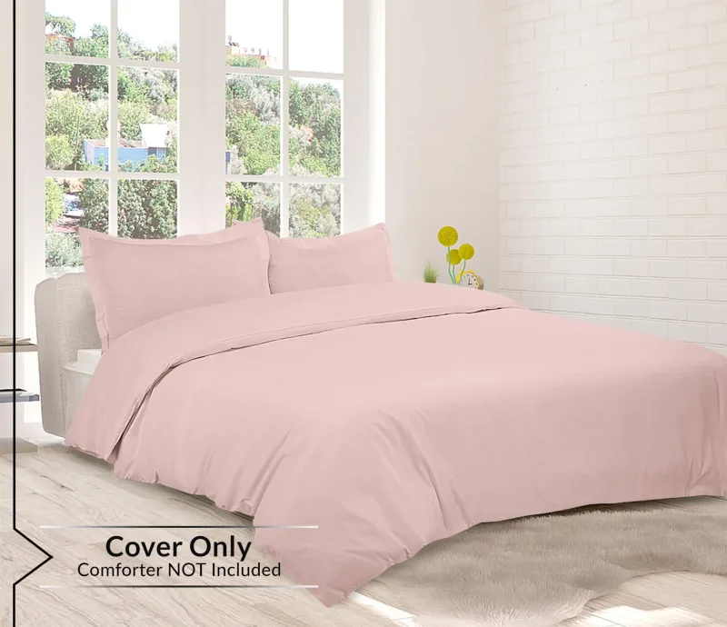 ROYALE LINENS White Duvet Cover - Duvet Cover Set - 3 Piece Double Brushed Duvet Covers with Zipper Closure, 1 Duvet Cover and 2 Pillow Shams