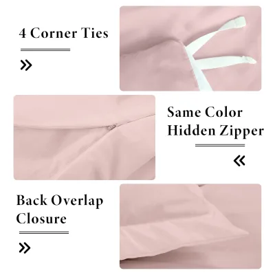 ROYALE LINENS White Duvet Cover - Duvet Cover Set - 3 Piece Double Brushed Duvet Covers with Zipper Closure, 1 Duvet Cover and 2 Pillow Shams