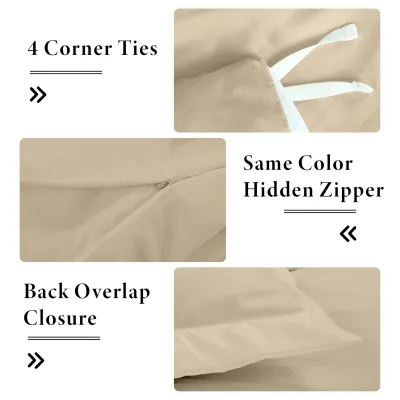 ROYALE LINENS White Duvet Cover - Duvet Cover Set - 3 Piece Double Brushed Duvet Covers with Zipper Closure, 1 Duvet Cover and 2 Pillow Shams