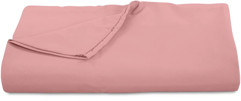 ROYALE LINENS 300 Thread Count 100% Long Staple Combed Cotton Flat Sheet - Super Soft - Top Sheet - Flat Sheet Sold Separately - Breathable, Cool & Crisp Percale Flat Sheet Only ( Pink)