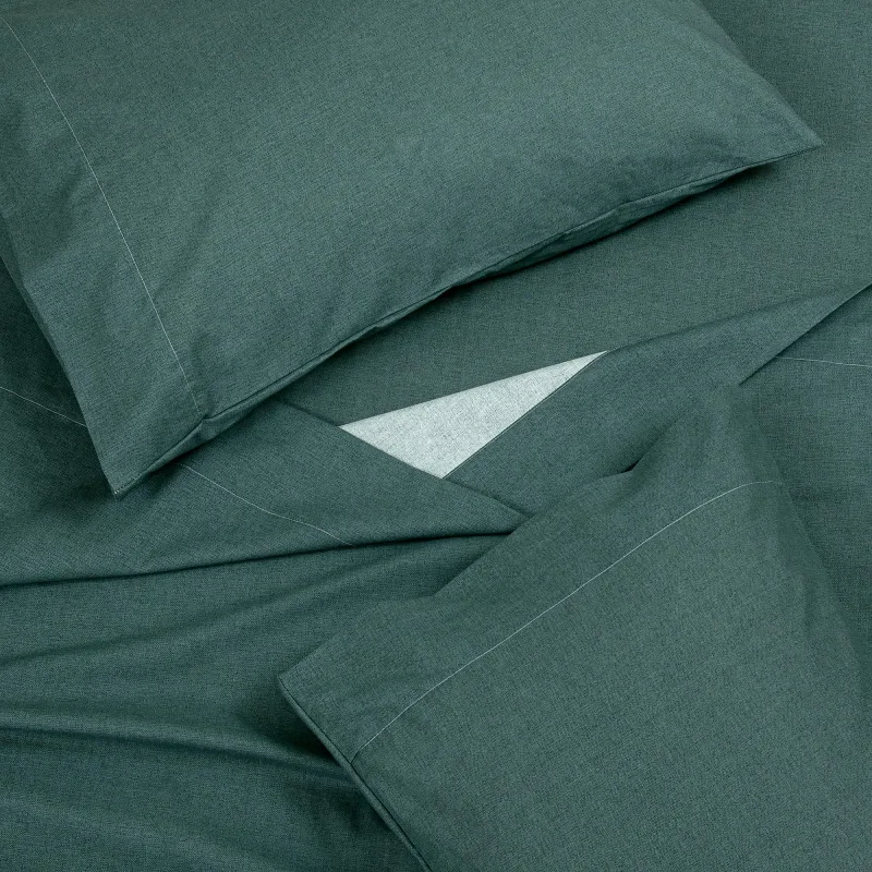 ROYALE LINENS 300 Thread Count 100% Long Staple Combed Cotton Textured Sheet Set - 3 Piece Twin Bed Sheet - 1 Fitted Sheet, 1 Flat Sheet, 1 Pillow case - Cool & Crisp Sheet Set(Textured Green)