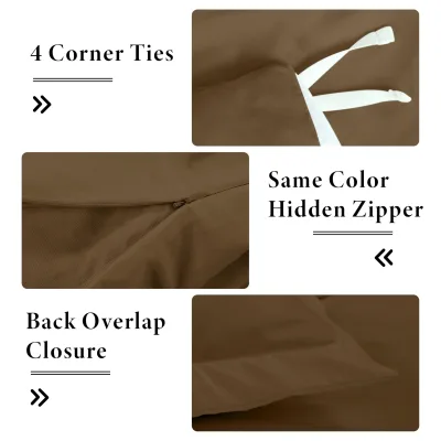 ROYALE LINENS White Duvet Cover - Duvet Cover Set - 3 Piece Double Brushed Duvet Covers with Zipper Closure, 1 Duvet Cover and 2 Pillow Shams