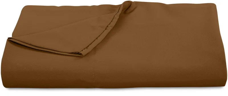 ROYALE LINENS 300 Thread Count 100% Long Staple Combed Cotton Flat Sheet - Super Soft- Top Sheet -Flat Sheet Sold Separately - Breathable Cool & Crisp Percale Flat Sheet Only (Chocolate)