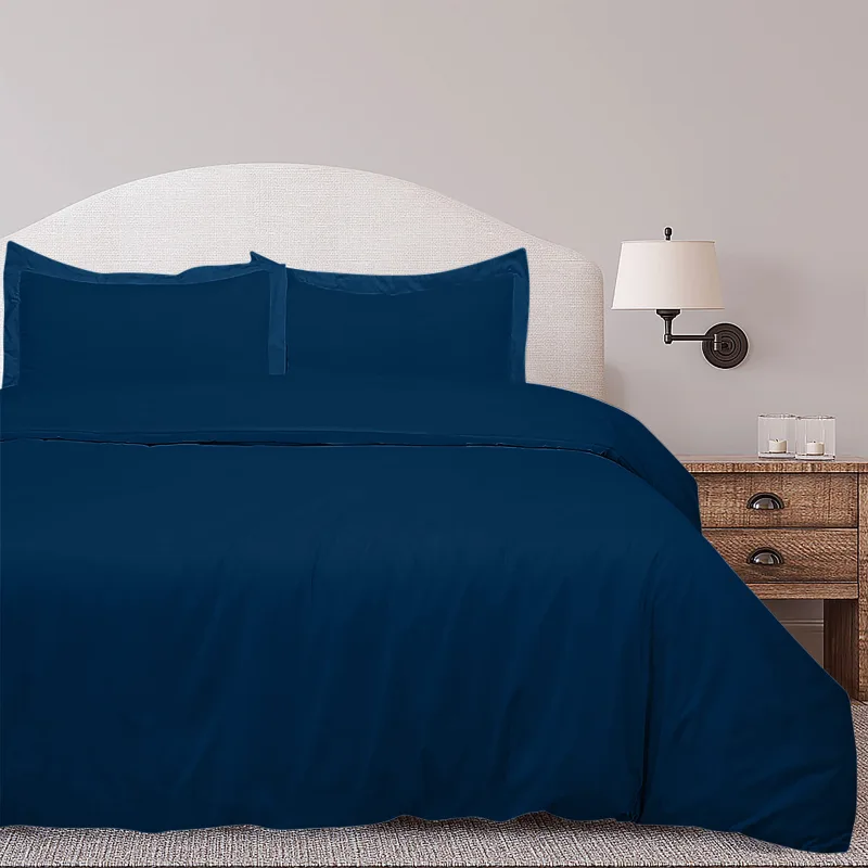 ROYALE LINENS White Duvet Cover - Duvet Cover Set - 3 Piece Double Brushed Duvet Covers with Zipper Closure, 1 Duvet Cover and 2 Pillow Shams