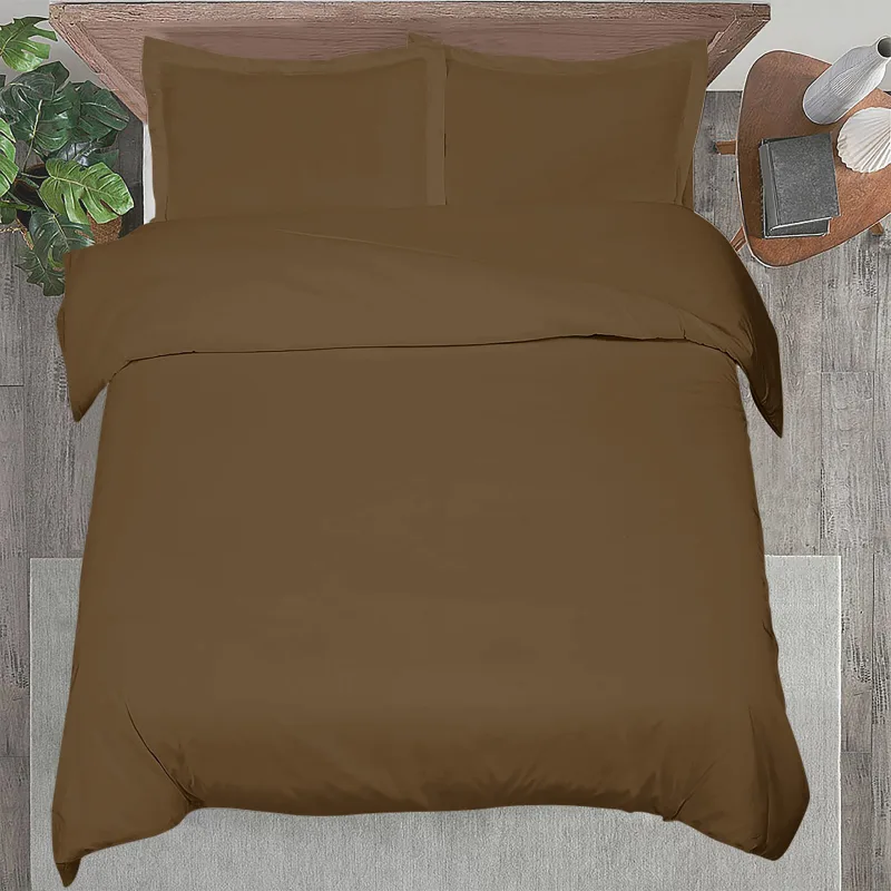 ROYALE LINENS White Duvet Cover - Duvet Cover Set - 3 Piece Double Brushed Duvet Covers with Zipper Closure, 1 Duvet Cover and 2 Pillow Shams