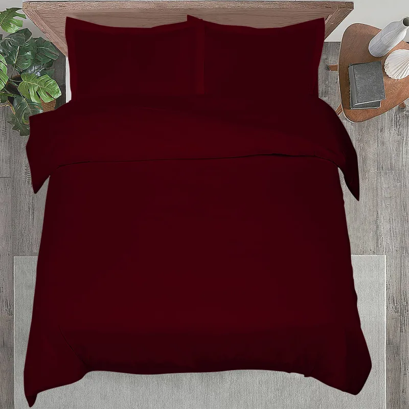 ROYALE LINENS White Duvet Cover - Duvet Cover Set - 3 Piece Double Brushed Duvet Covers with Zipper Closure, 1 Duvet Cover and 2 Pillow Shams