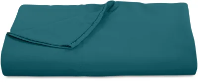 ROYALE LINENS 300 Thread Count 100% Long Staple Combed Cotton Flat Sheet - Super Soft - Top Sheet - Flat Sheet Sold Separately - Breathable, Cool & Crisp Percale Flat Sheet Only ( Teal)