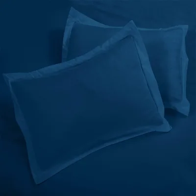 ROYALE LINENS White Duvet Cover - Duvet Cover Set - 3 Piece Double Brushed Duvet Covers with Zipper Closure, 1 Duvet Cover and 2 Pillow Shams
