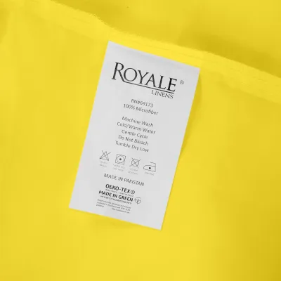 Royale Linen 2 kpl erä lakana - ylälakana - pehmeä 1800 mikrokuitu - ryppyjä ja tahroja hylkivä - hotelliin, hierontapöydälle, sairaalaan, asuntolaan - lakana myydään erikseen (keltainen)