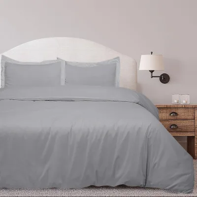 ROYALE LINENS White Duvet Cover - Duvet Cover Set - 3 Piece Double Brushed Duvet Covers with Zipper Closure, 1 Duvet Cover and 2 Pillow Shams
