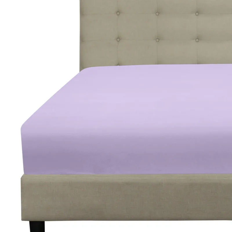 Royale Linens Fitted Sheet - Brushed Hotel Quality 1800 Soft Wrinkle & Fade Resistant - Bottom Sheet - Deep Pocket Stretches Up to 16" - Fitted Sheet Only - Elastic Sheet (Lavendar)