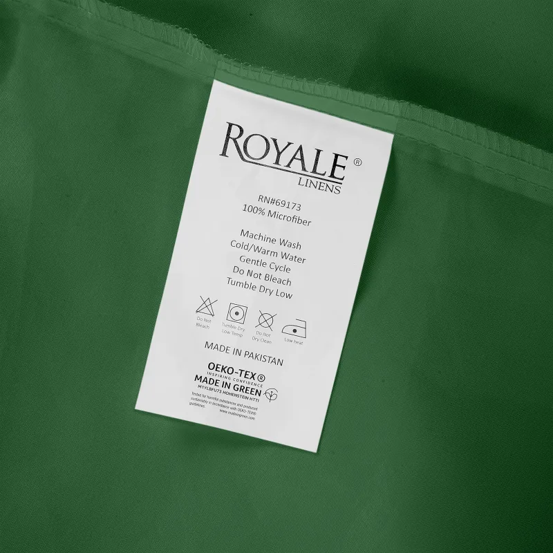 Royale Linen 2 kpl erä lakana - päällyslakana - pehmeä 1800 mikrokuitu - rypistymätön ja tahriintumaton - hotelliin, hierontapöydälle, sairaalaan, asuntolaan - päällyslakana myydään erikseen (Hunter Green)